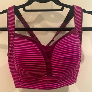 34DD Lululemon Tata Tamer sports bra (bright pink and purple/magenta)